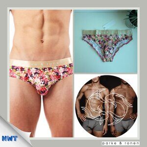 Parke & Ronen - Print Low Rise Brief - Pink Camelia (M)